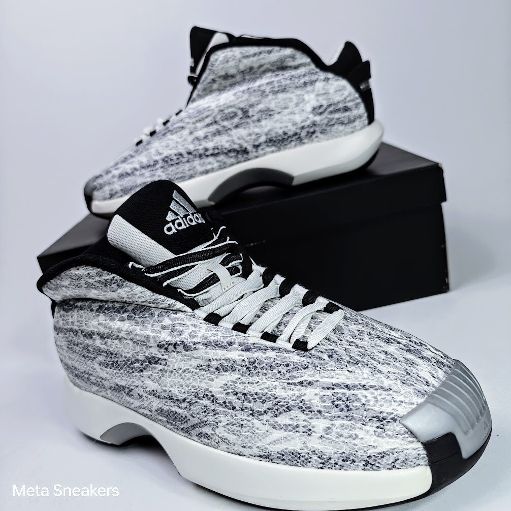 Adidas US 11.5 Men's Off White Black Silver Snakeskin Retro Crazy 1 - GY2405 NIB thumbnail 13