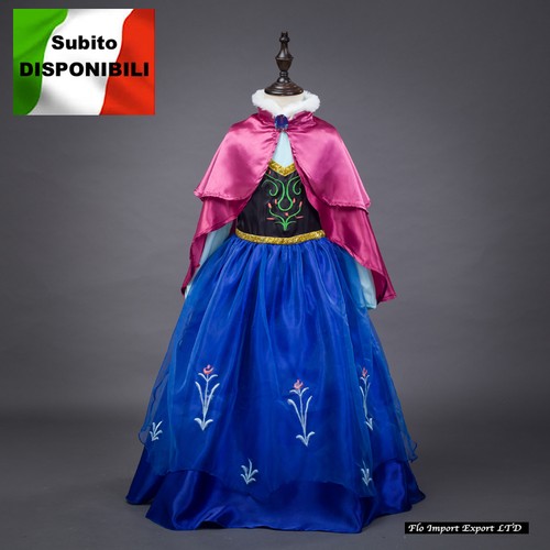 Frozen Vestito Carnevale Maschera Anna Girl Dress up Costume 789002B | eBay
