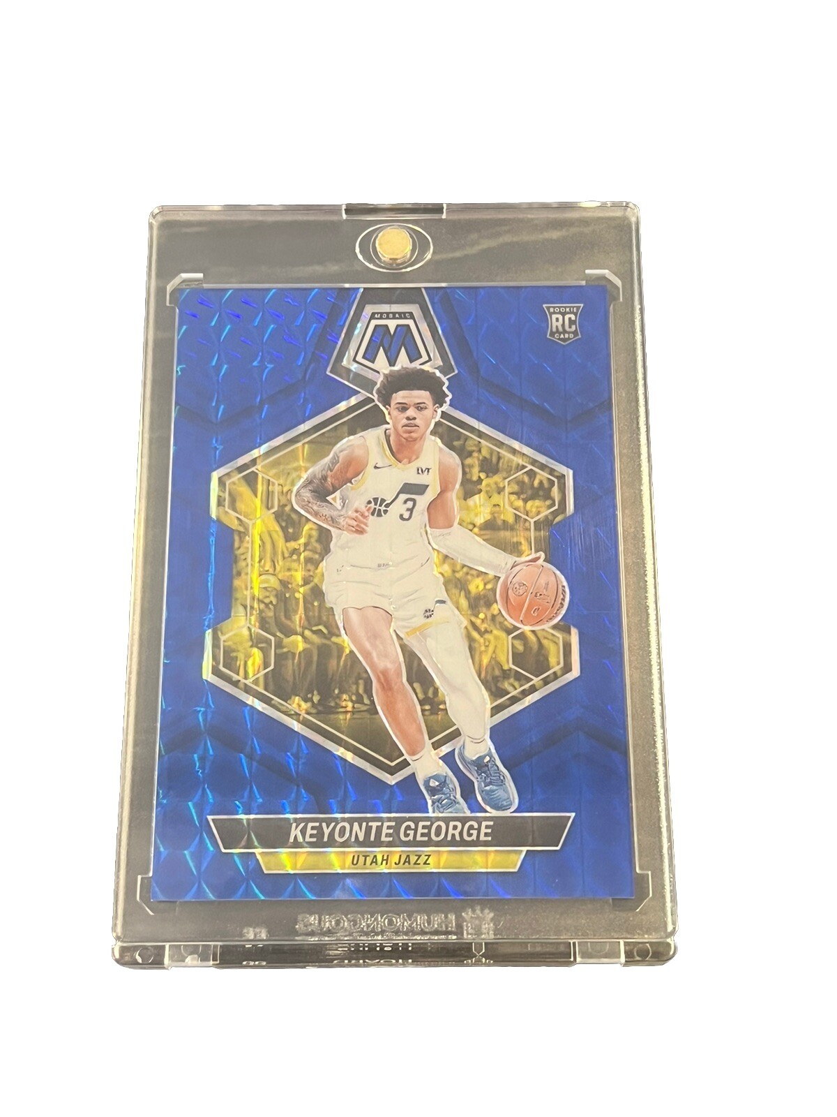 KEYONTE GEORGE 2023-24 MOSAIC NBA ROOKIE BLUE PRIZM JAZZ #222 RC /199 Q2420
