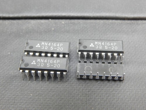 MITSUBISHI MN4164P-20 Page Mode DRAM DIP IC - LOT OF 4 IC'S - USA FAST SHIPPING