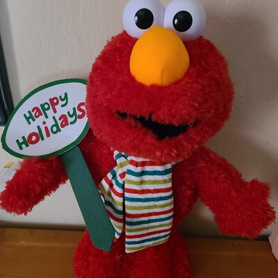 Elmo 20'' Plush Porch Greeter, Happy Holidays, Dan Dee, Brand New