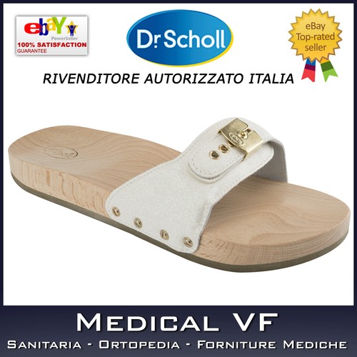 ZOCCOLO PESCURA DR.SCHOLL FLAT SPORTY BIANCO GLITTERATO PIATTO SCARPA  SANDALI | eBay
