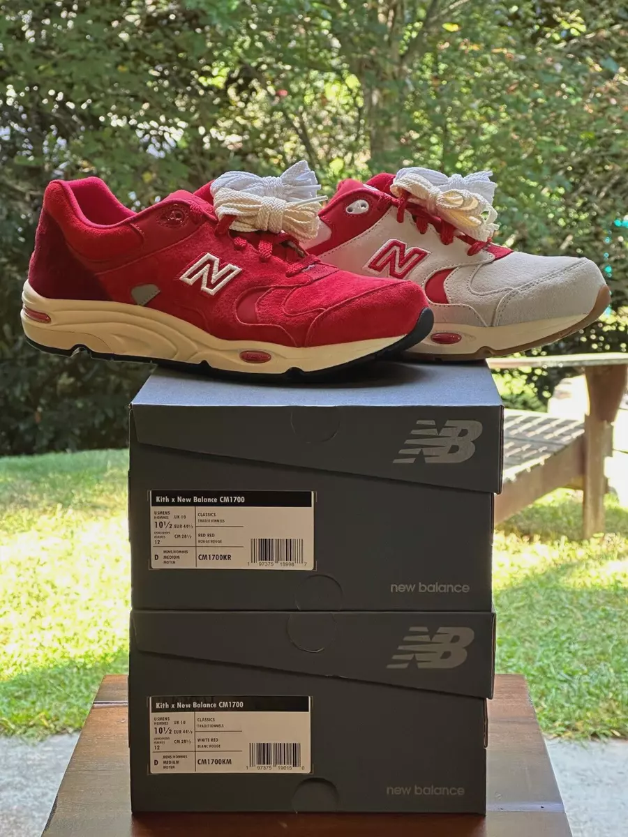 Kith x New Balance 1700 Toronto Rococco Red + Marshmallow 10.5M Set Both Pairs!