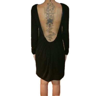 Zara Trafaluc Black Long Sleeve Open Back Dress Women's Size M | eBay