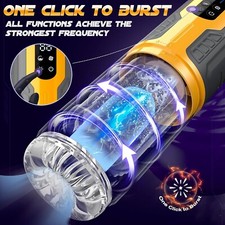 Male Masturbaters Automatic HandsFree Thrusting Cup Rotating Stroker Men Sex Toy