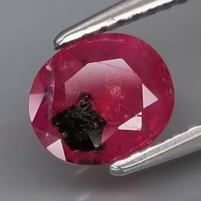 1.01 Ct Natural Red-Pink Ruby Winza Tanzania Unheated Oval Loose Gemstone See VD