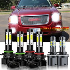 For Gmc Envoy 2002-2006 Combo Front Led Headlight Hilo Fog Lamps 6x Bulbs 6000k For Gmc Envoy 2002-2006 Combo Front Led Headlight Hilo Fog Lamps 6x Bulbs 6000k
