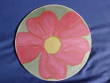 Fensterbild/Seidenmalerei/Seidenbild/Handarbeit große Blume rot rund Unikat