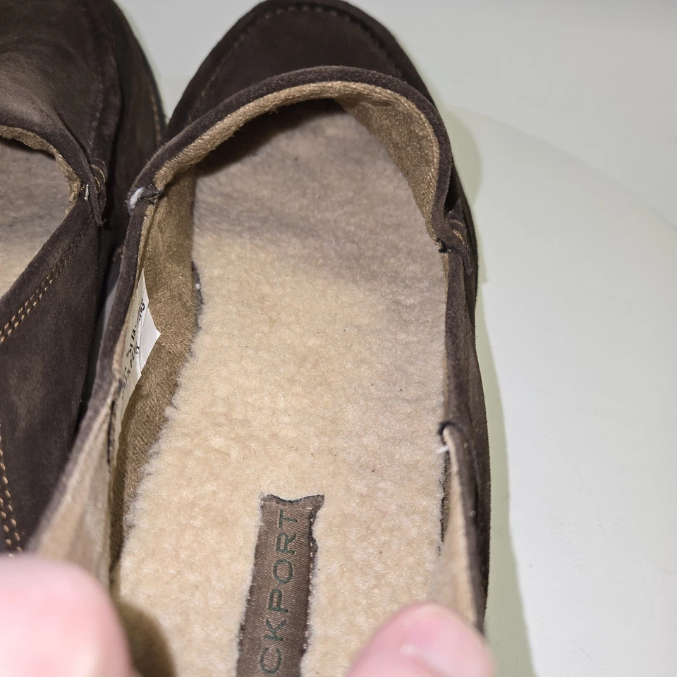 Zapatillas Mocasines Rockport Sin Cordones Para Hombre 10 Axelrod Informales Gamuza Marrón Cómodas Foto 4 de 4
