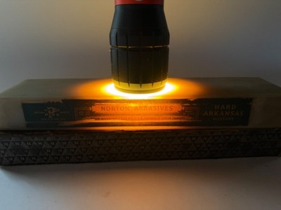 Vintage Pike Hard Arkansas Stone Sharpening Norton Oilstone Translucent Hone