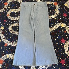 1970s Vintage Levis White Tab Corduroy Big Bell SZ 34 Waist Talon Zip