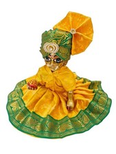 Laddu Gopal Thakur Ji Dress Dress with Beautiful Pagdi Fancy Dress Size 1