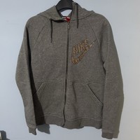 Women’s Nike Full Zip Hoodie . Uk Size Small. Shiny Logo. Grey