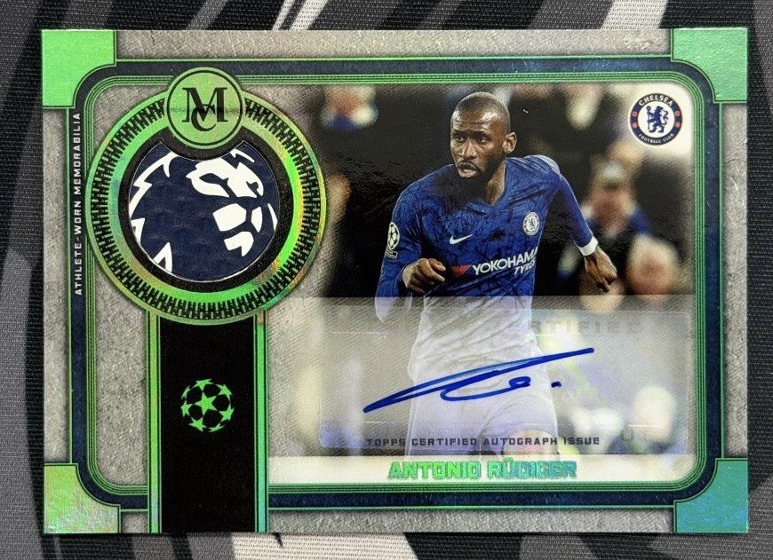 2019-20 Topps Museum Rüdiger Champions League Auto Relic 1/1 One of One Chelsea view 1