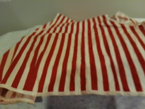 Grocery Store A&P striped red white apron vintage