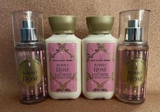 Bath  Body Works 4 pc Bubbly Rose Travel Sz Body Lotion Fine Fragrance Mist
