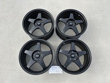 Regamaster Reps Set Of 4 18x8.5j Et35 5x114.3 Satin Black Flow Formed