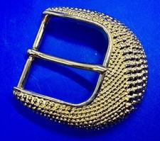 D Shaped Textured Metal Single Prong Gold Color Replacement Retro Belt Buckle