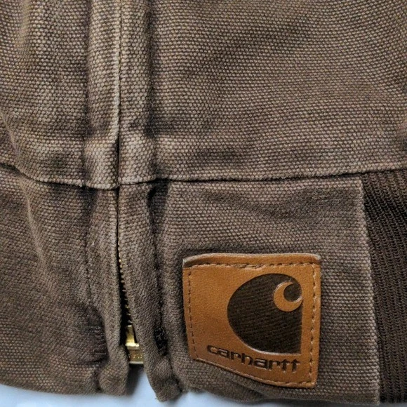 Carhartt Vintage J14CHT Santa Fe Brown Canvas Zip Up Jacket Size Large Tall - Image 4 of 4
