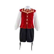 Men's Tudor Costume Elizabethan Period Tudor Nobleman Renaissance XX-Large Red