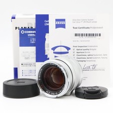  Top Mint Carl Zeiss Planar 50mm f/2 ZM Silver Leica M Mount Lens