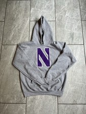 Northwestern University Collegiate Grey Hoodie Size S Small
