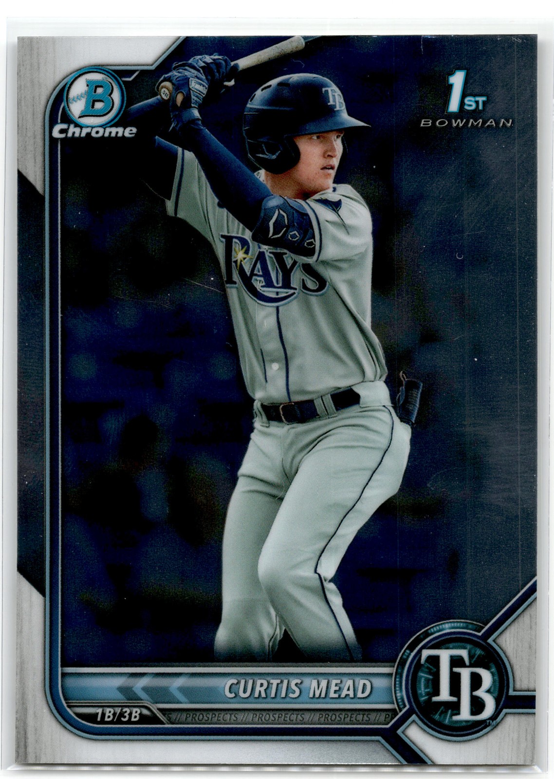 2022 Bowman #BCP-10 Curtis Mead 1st Bowman Chrome Prospects Tampa Bay Rays