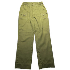 Vintage Boy Scouts Of America Pants Sz 18 Waist 29 Green Stretch 80s USA Hemmed
