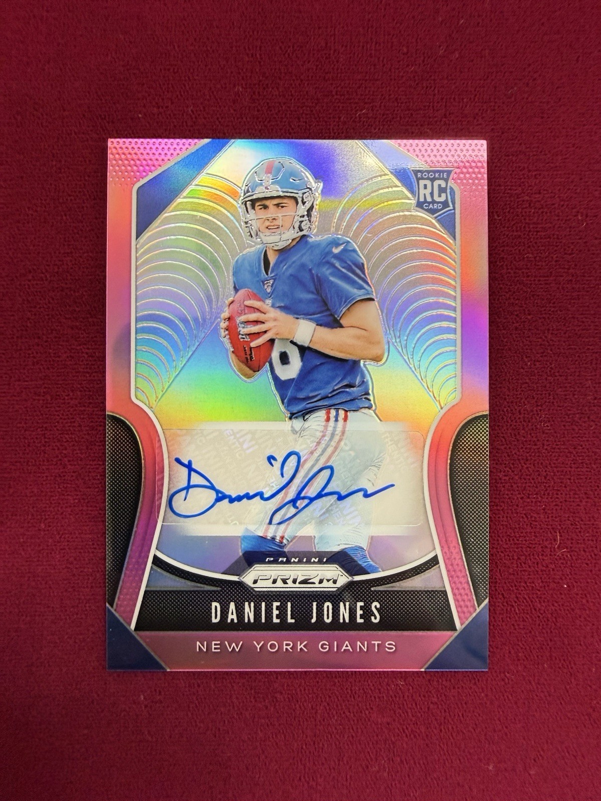 2019 Panini Prizm - Rookies Daniel Jones #302 Pink Prizm Autographs (AU, RC)