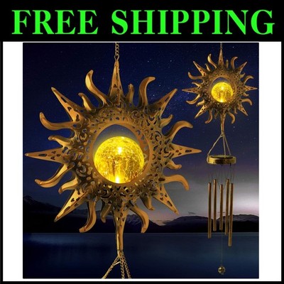 Bronze Sun Wind Chime - Outdoor Patio Gift