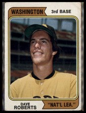1974 Topps Dave Roberts #309 Washington San Diego Padres