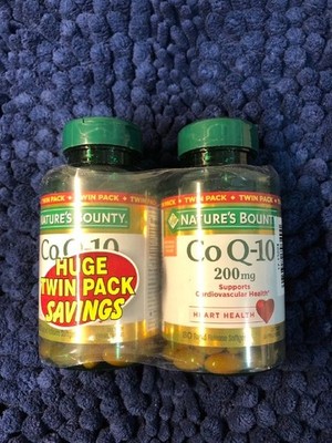 Nature's Bounty Twin Pack 200mg Co Q-10 - 160 Count - Exp 3/26+