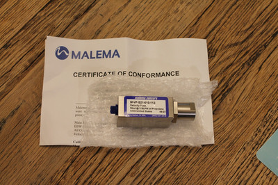 M-VF Series Excess Flow Valve M-VF-S21-010-113 NEW Malema Swagelok Velocity fuse