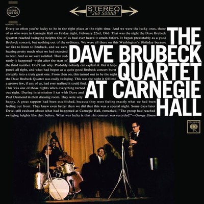 Speakers Corner Dave Brubeck Quartet - At Carnegie Hall 180g 2LP Limited Edition