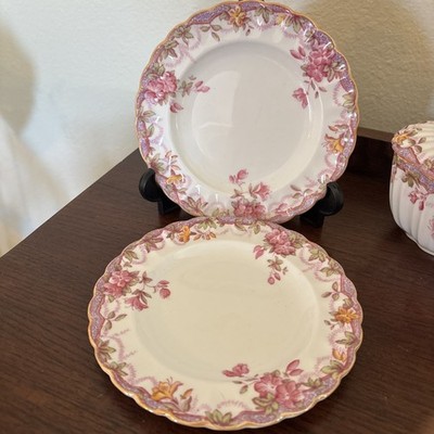 2 Spode, Irene 6.4 Inch Plate Pink Flowers,  Bread/dessert plate
