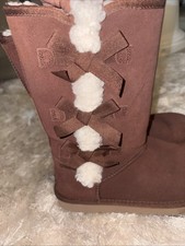 Kookaburra by UGG Women's Boots Size 8 Brown Suede Bow Side Panel