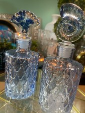 Blue Harbor Collection Perfume Bottle with Glass Sea Shell Stopper Set