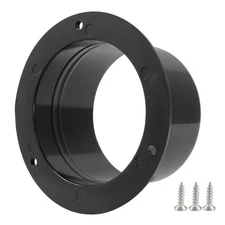 75mm/3 Inch Duct Connector Flange, Black ABS Plastic Straight Pipe Flanges Du...
