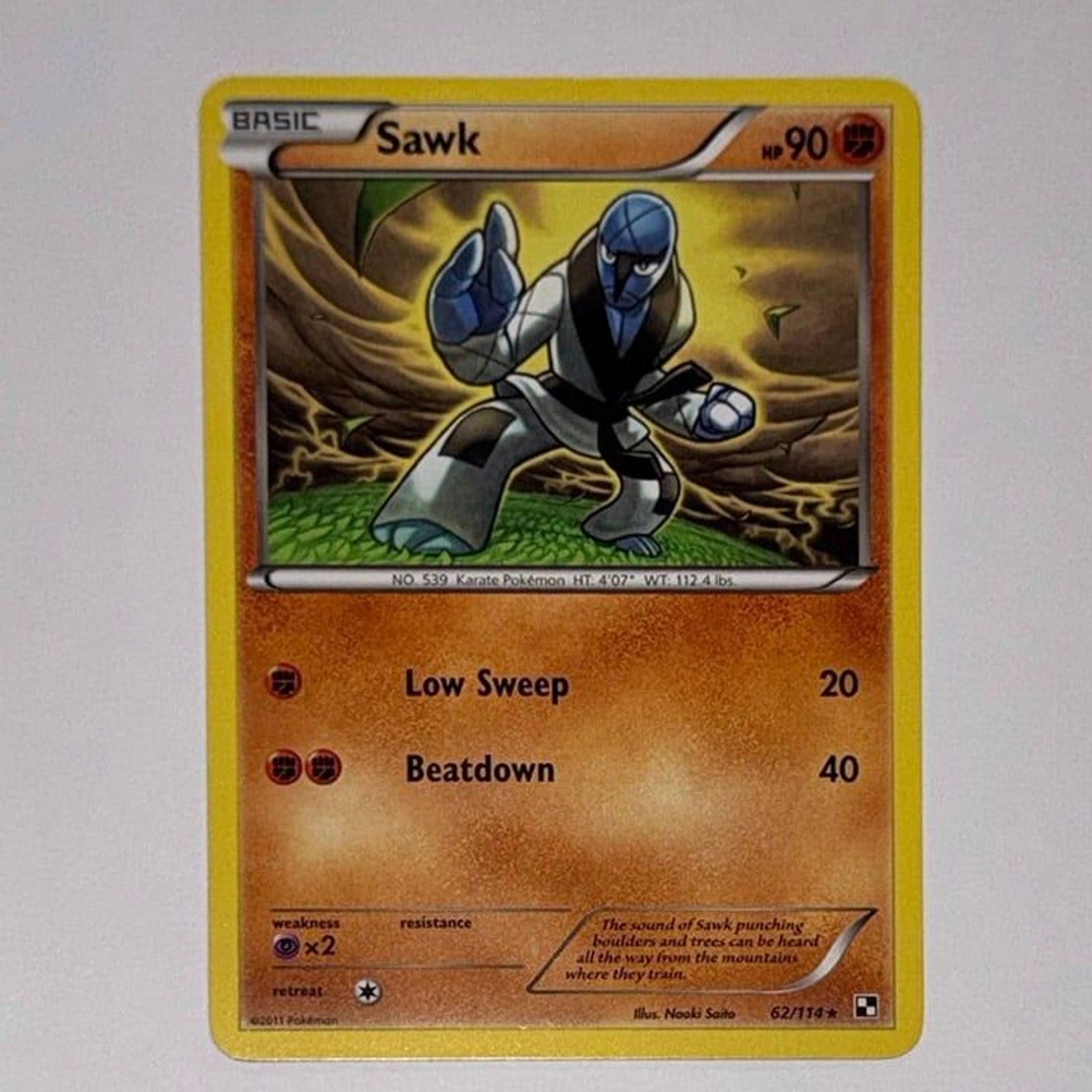 Pokémon Card: Sawk 62/114 (Pokemon Black & White)