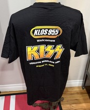Vintage 2000 KLOS FM 95.5 Radios KISS Graphic Concert  Double Sided Shirt Men XL