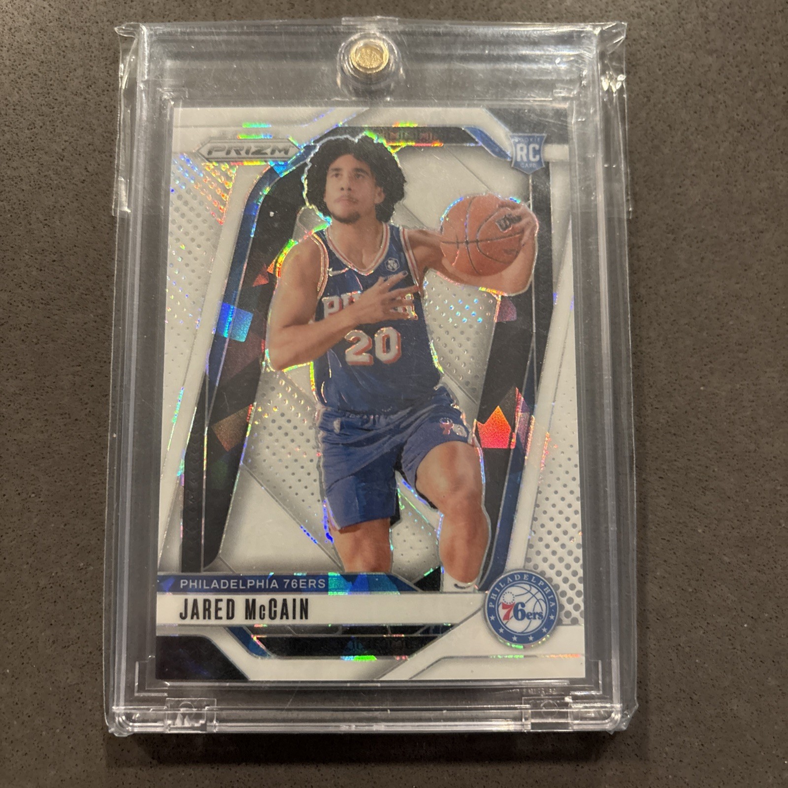 2024-25 Prizm Jared McCain #222 White Ice Prizm /35 (RC) Clean Centered 💎