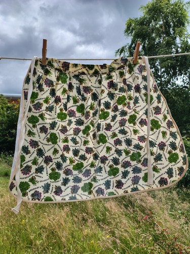 Vintage Taunton Vale Industries PVC Apron Pinny Herbs Made England Cottagecore