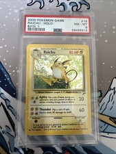 1999 Pokemon Base Set 2 TCG Raichu 16 /102 Holographic Foil Holo Rare PSA 8 🔥 on eBay