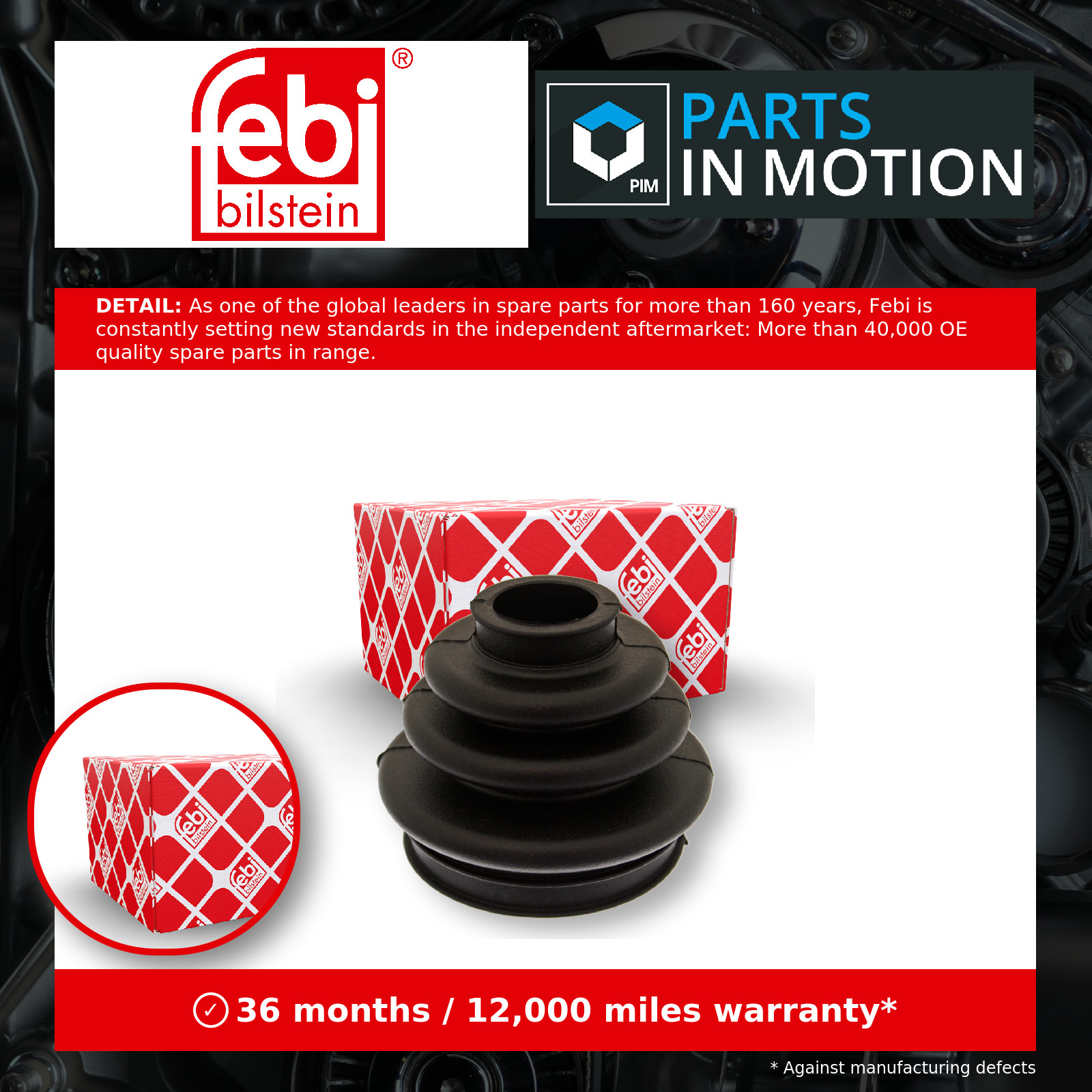 CV Joint Boot fits BMW X5 E53 4.8 04 to 06 N62B48A C.V. Driveshaft Gaiter Febi