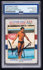 Greg Louganis Signed 1991 Impel US Olympic Hall of Fame #50 (PSA) Swimming Auto