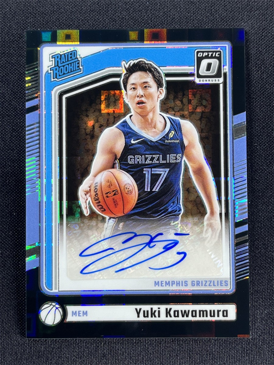 2024-25 Panini Donruss Optic Yuki Kawamura #334 Black Pandora Rated RC Auto /25