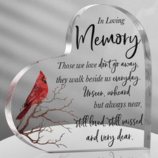Sympathy Gifts Red Cardinal Memorial Bereavement 6 x 6 Inch, 6 x 6 Inch