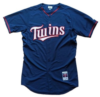Majestic Minnesota Twins MLB Jersey Trikot blau Cool Base Embroidered Sz. 44