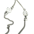 VINTAGE Designer AVON Faceted CRYSTAL Bead STATION Curb 30" Curb NECKLACE — photo 3