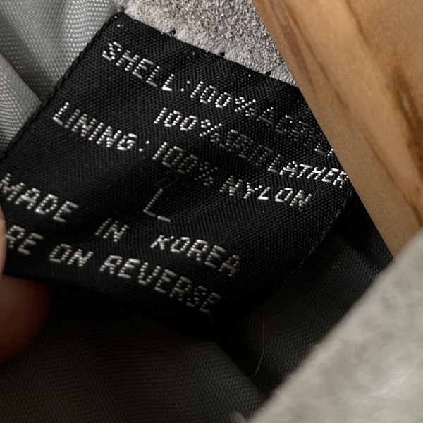 Vintage Alan Stuart Split Leather Jacket Knit Sle… - image 4